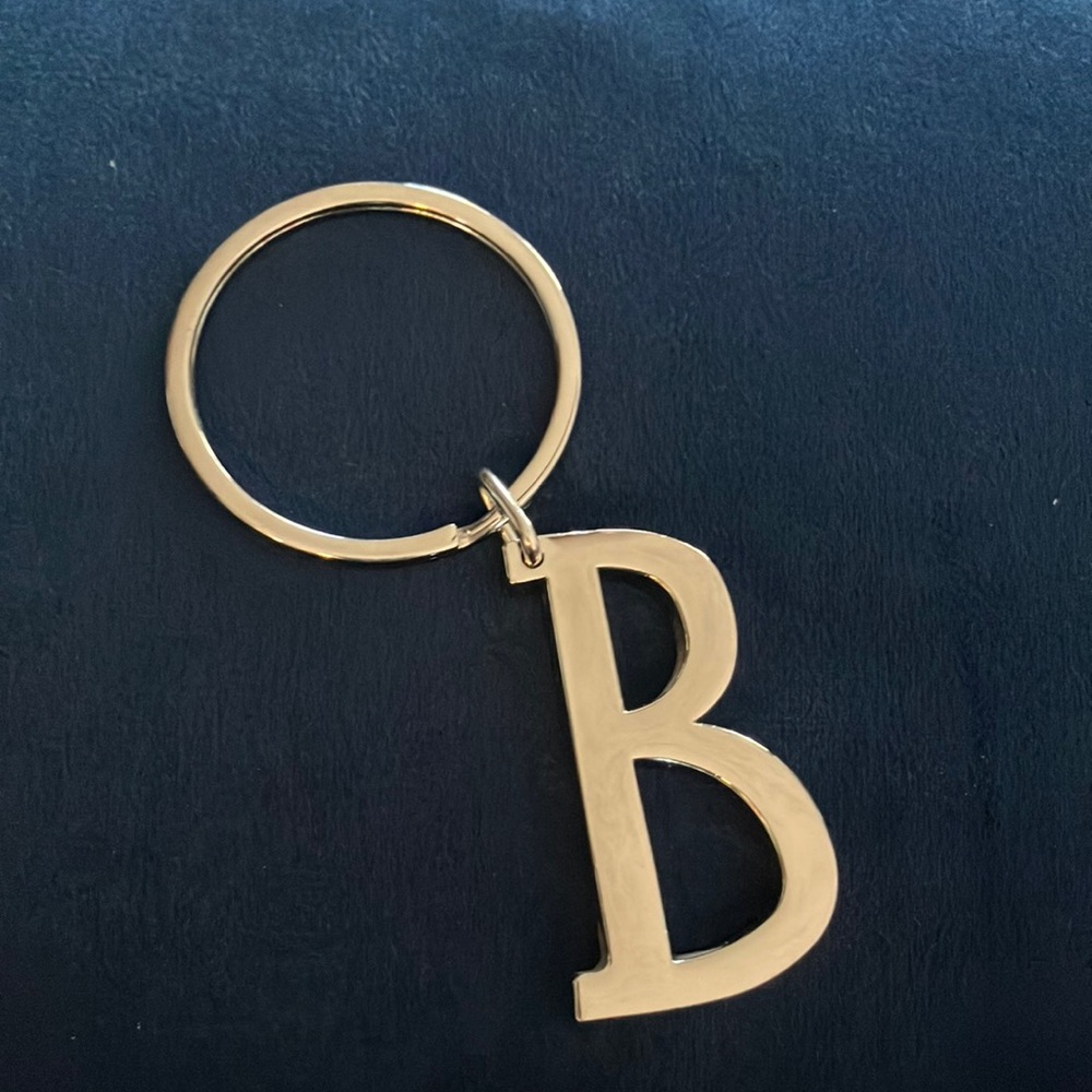Silver Letter B Keychain Heavy Duty‎